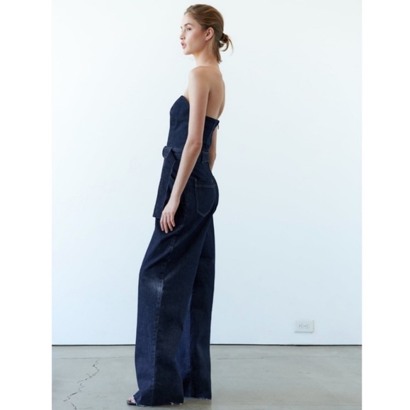 Zara Denim Jumpsuit *Bloggers' Fave* - Picture 2 of 15